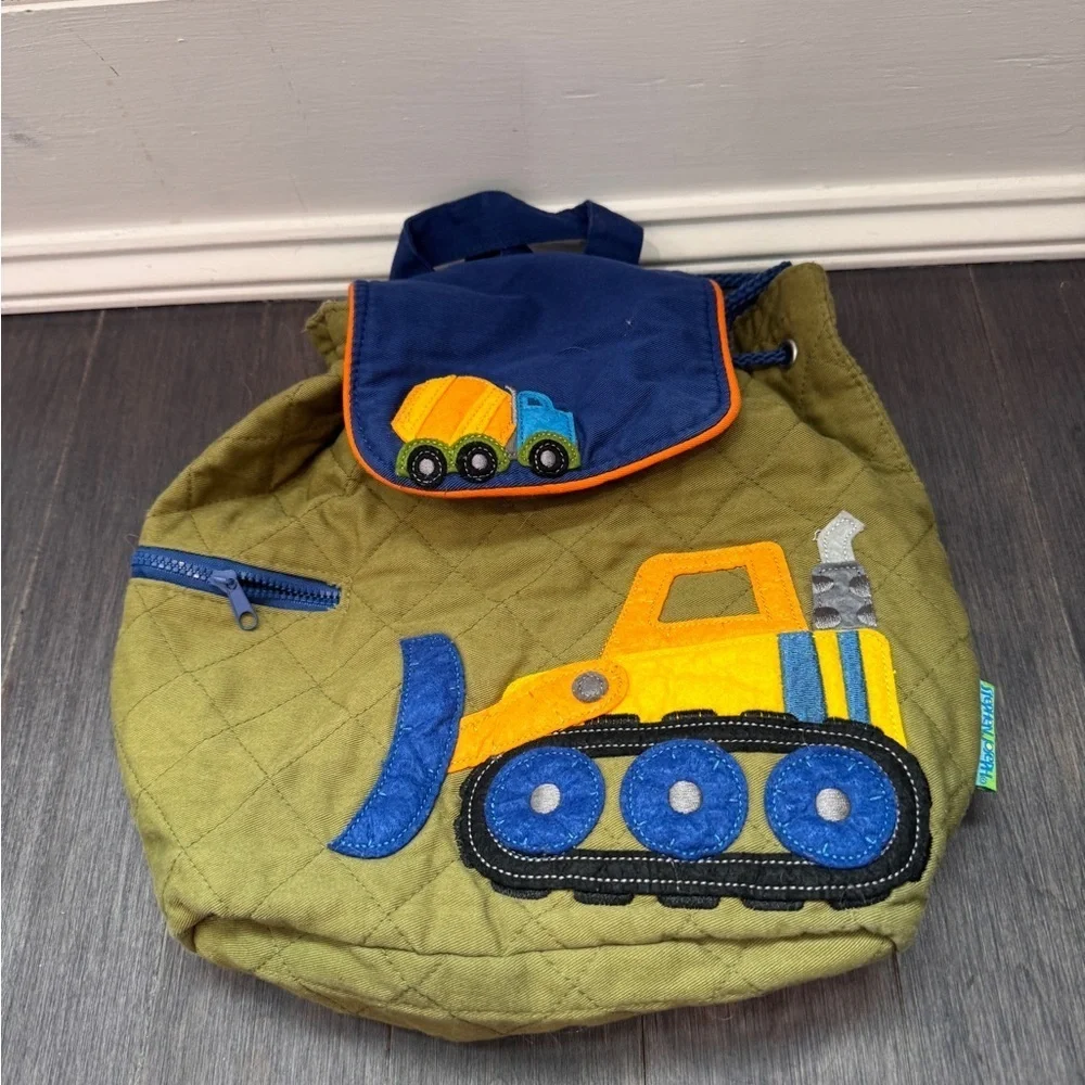 Stephen Joseph Kids Construction Vehicle Mini Drawstring Backpack Boys Girls